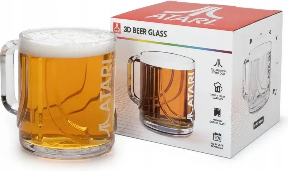 3D italos pohár Atari 1Pint 600 ml hivatalos eredeti termék