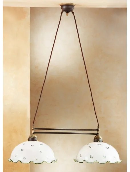 Kolarz 731.82.26 - Csillár zsinóron NONNA 2xE27/75W/230V zöld