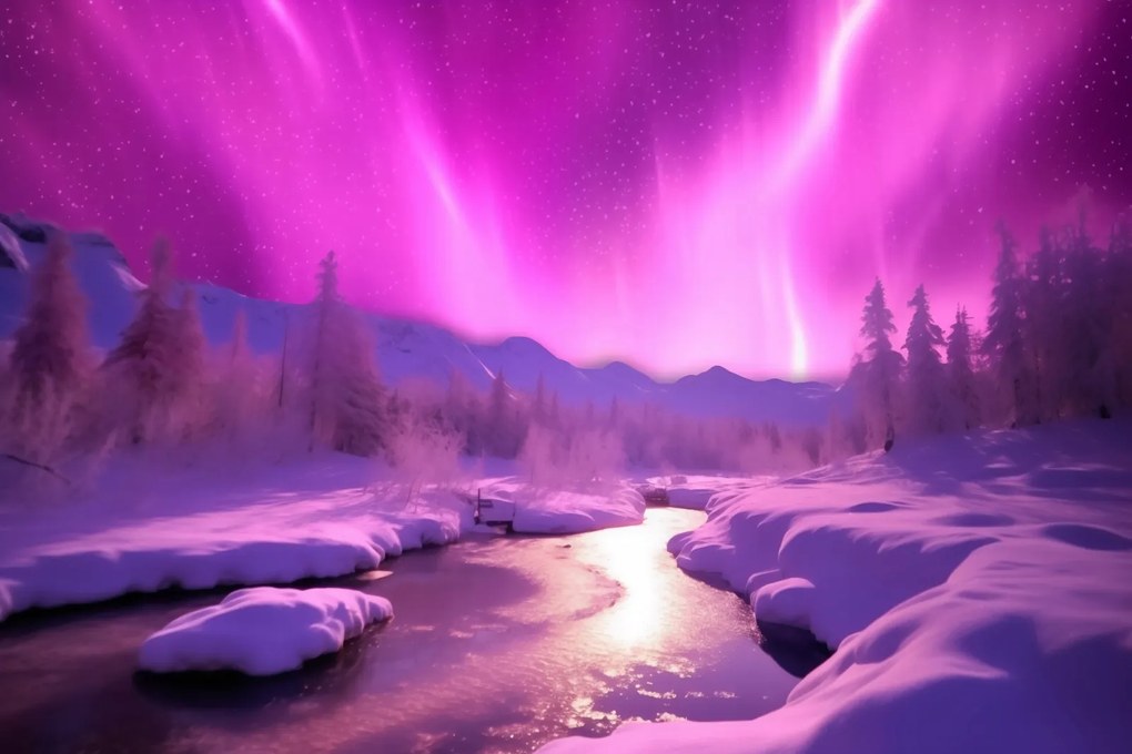 Poszter 60x40cm Aurora az ég felett