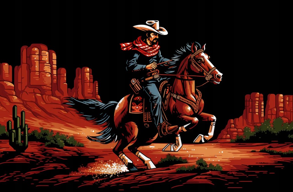 Poszter 91,5x60cm Galopp a prérin