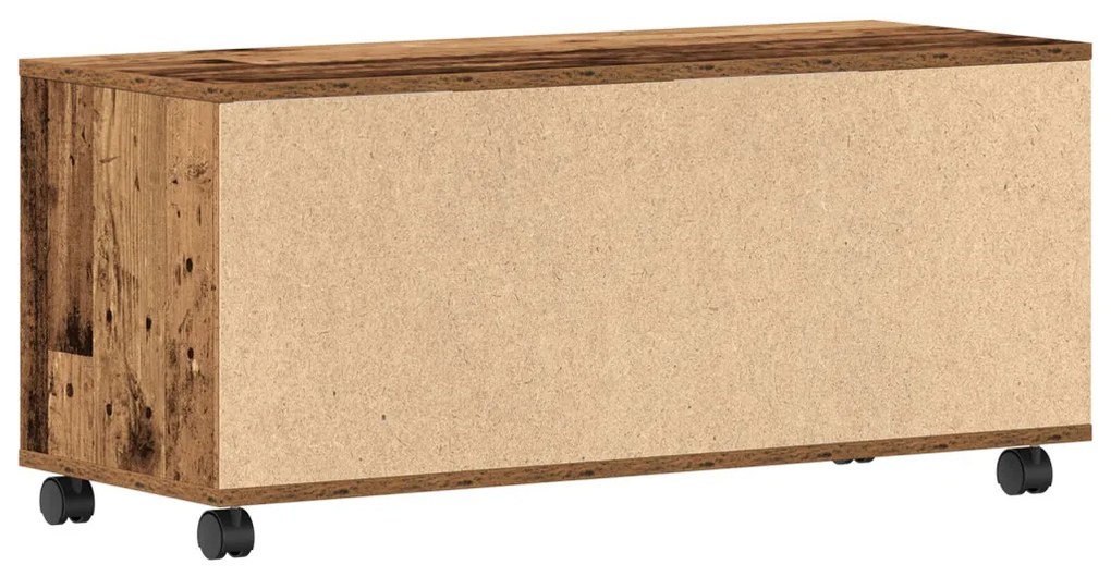 TV Szekrény Régi Fa 90x35x35 cm Műgyanta