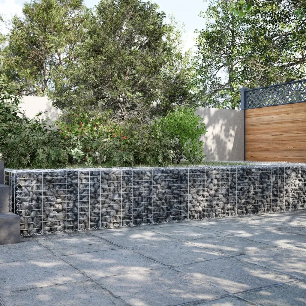 horganyzott vas gabion kosár fedéllel 300 x 50 x 50 cm