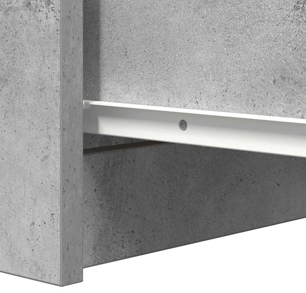betonszürke szerelt fa tálalószekrény fiókos 37,5x35x99 cm