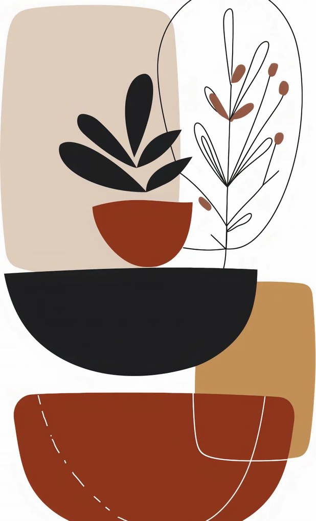 Poszter 40x50cm Botanikus absztrakt