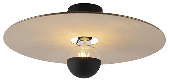Mennyezeti lámpa fekete lapos búrával, taupe színben, 45 cm - Combi