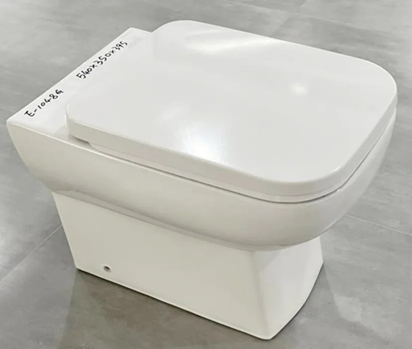 Eros ES CLASSIC - padlón álló WC - ülőkével komplett - perem nélküli öblítés - alsó/ hátsó kifolyású