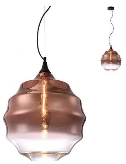 Redo 01-1846 - Csillár zsinóron SLAG 1xE27/42W/230V átm. 40 cm réz