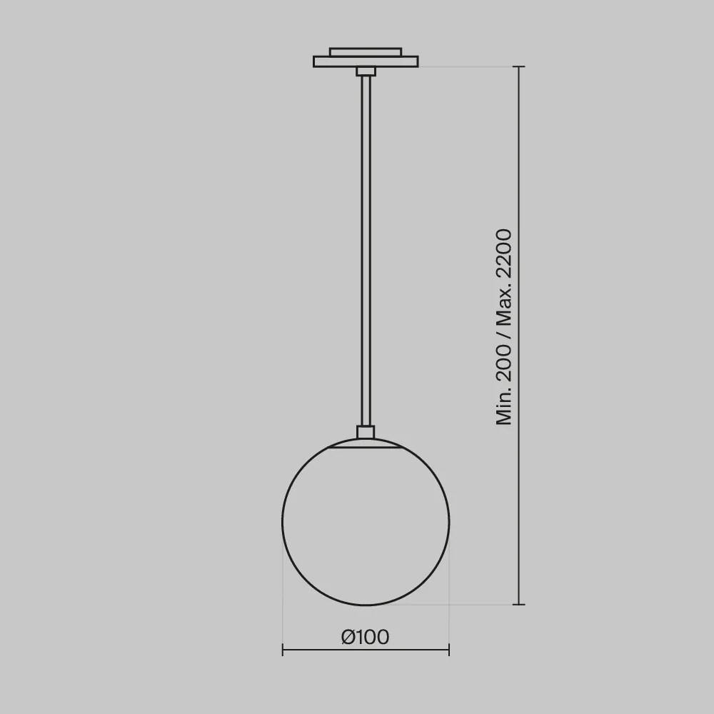 MAYTONI P039PL-5W3K-10INS-B Egyágú Függesztett Lámpa Alumínium LED IP20