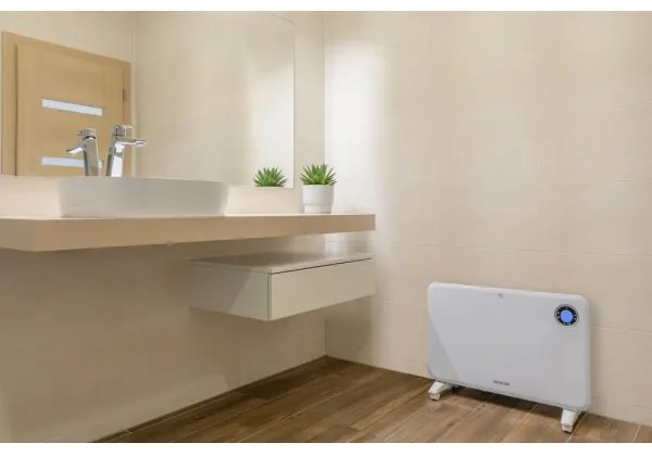 Sencor - Konvektor LCD-kijelzővel és termosztáttal 750W/1500W/230V IP24