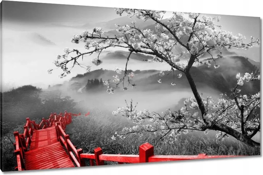 Vászonkép 120x70 Virágzó cseresznye