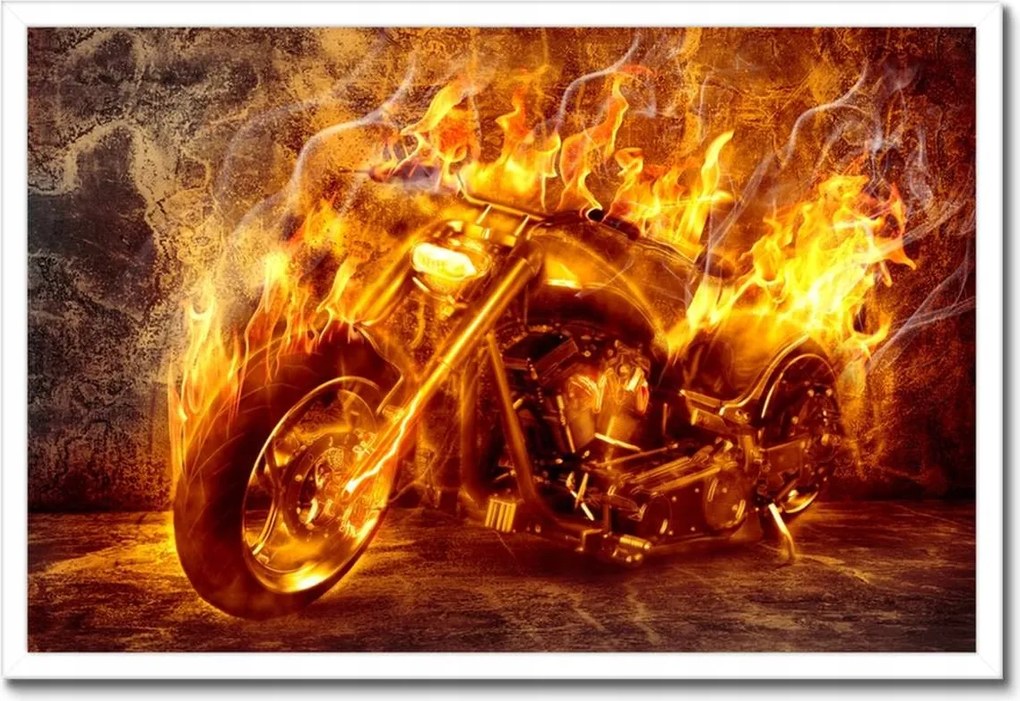 Poszterek keretben 60x40 Chopper a tűzben