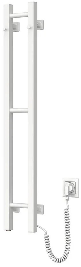 Elektromos törölközőszárító SILOUETTE 187W/230V 101,1 cm IP44 fehér, jobb oldali, szögletes