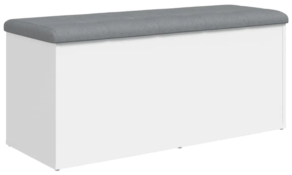 fehér szerelt fa tárolópad 102 x 42 x 45 cm