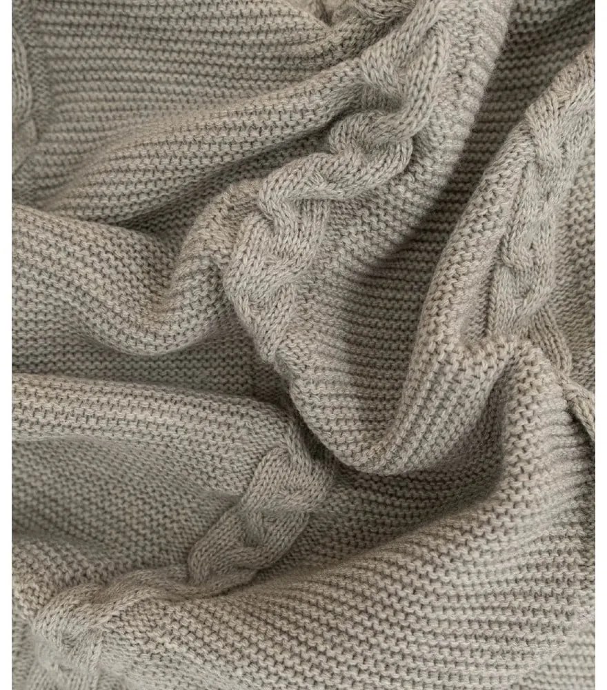 Bézs ágytakaró 200x220 cm Trenza – Oyo Concept