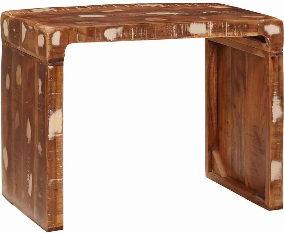 vidaXL Végasztal Barna 60 x 35 x 46 cm Szilárd Újrahasznosított Fa