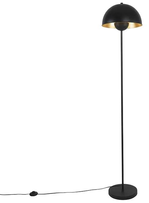 Ipari állólámpa fekete arannyal 160 cm - Magnax