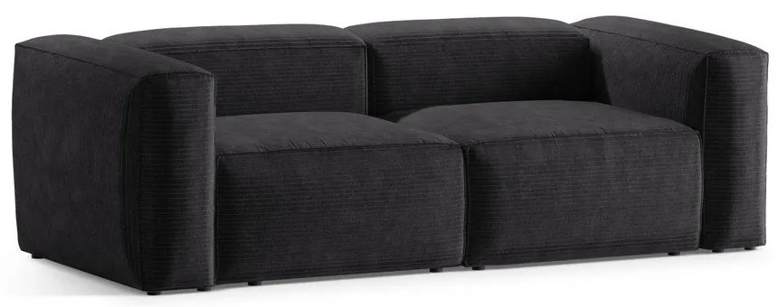 Sötétszürke kordbársony kanapé 224 cm Bergano – Cosmopolitan Design