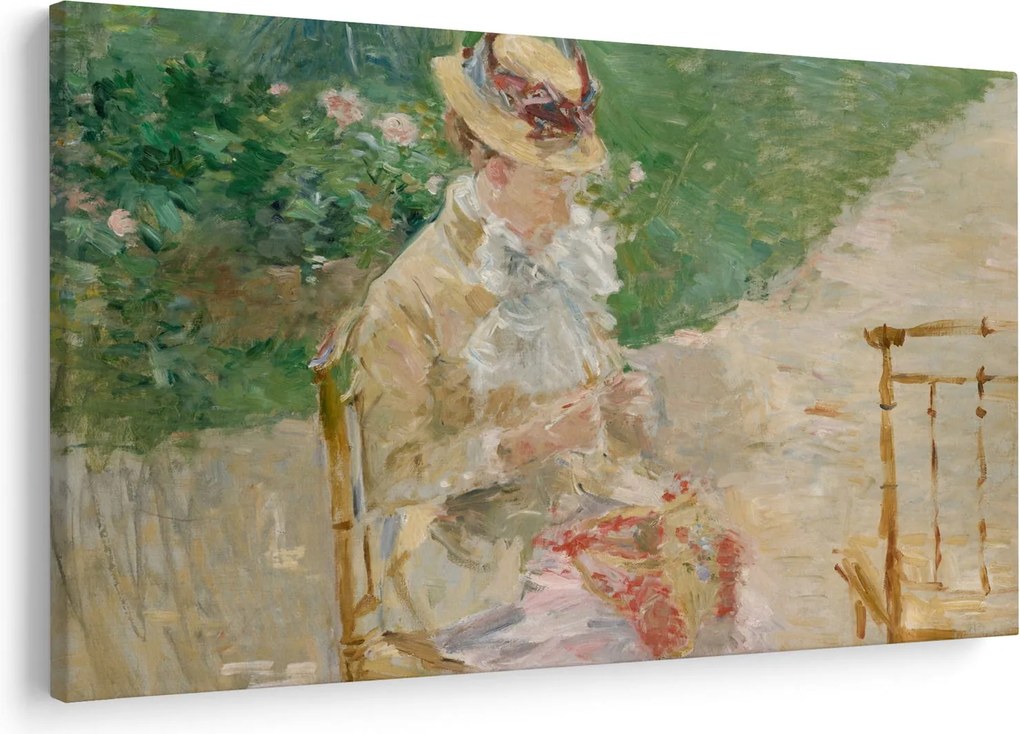 Kép - Berthe Morisot, Young Woman Knitting, reprodukciók (90x60 cm)