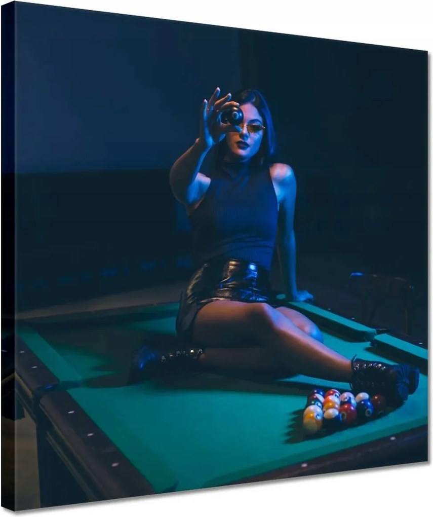 Vászonkép 30x30 Biliárd Játék Asztal Biliárd ütők