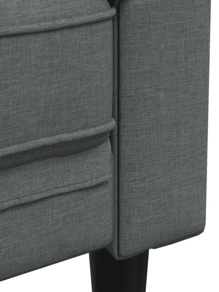sötétszürke 2 személyes szövet Chesterfield kanapé