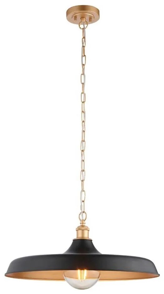 Endon 99998 - Láncos csillár SABIAN 1xE27/10W/230V fekete/arany