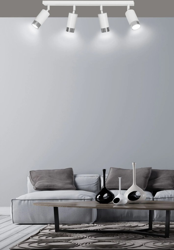 Emibig modern spot lámpa hiro fehér króm emi962/4