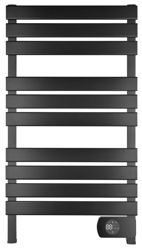 Elektromos törölközőszárító radiátor - TW-588A-Black - 450W - FEKETE
