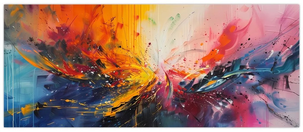 Kép - Színes absztrakció (120x50 cm)