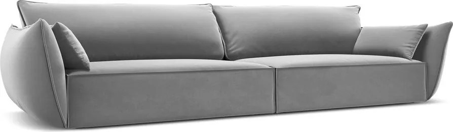 Világosszürke bársony kanapé 248 cm Vanda – Mazzini Sofas