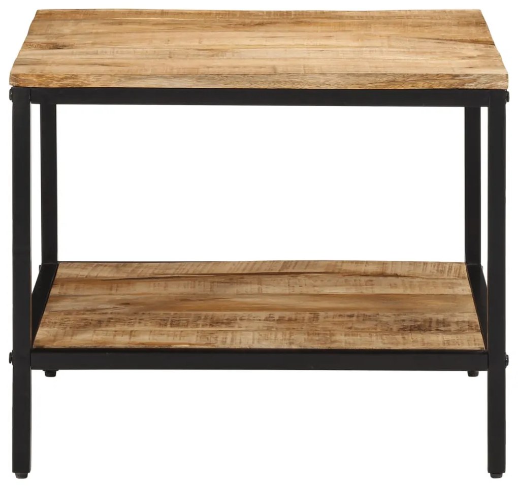 tömör nyers mangófa dohányzóasztal 55 x 55 x 45 cm