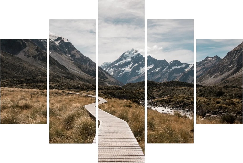 Kép - Sétány a hegységben Mt. Cook (150x105 cm)