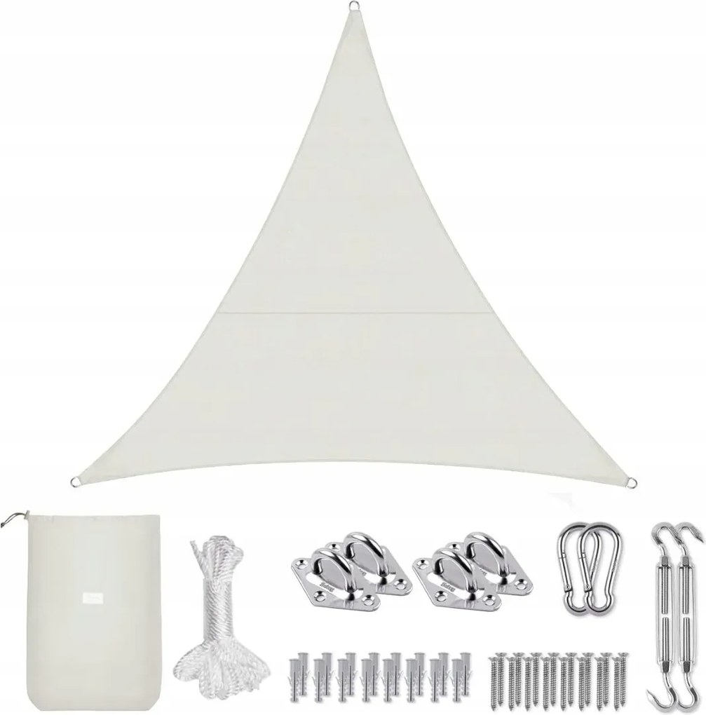 Napvitorla Fehér Prémium Háromszög 250 X 350 CM