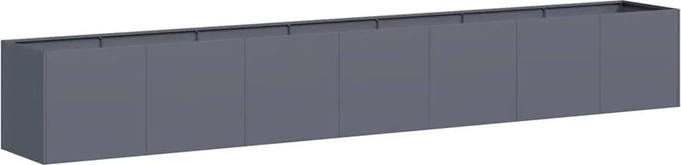 vidaXL növénytartó antracitszürke 280x40x40 cm hidegen hengerelt acél
