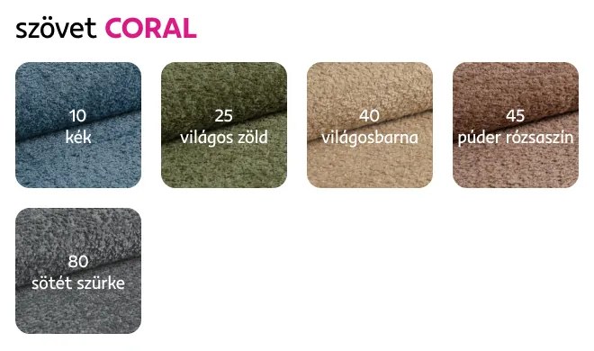 Füles fotel, szövet minta zöld levél, CHARLOT