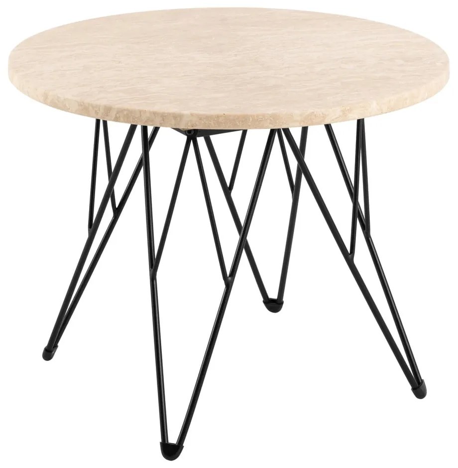 Kerek tárolóasztal márvány dekoros asztallappal ø 55 cm Prunus – Actona