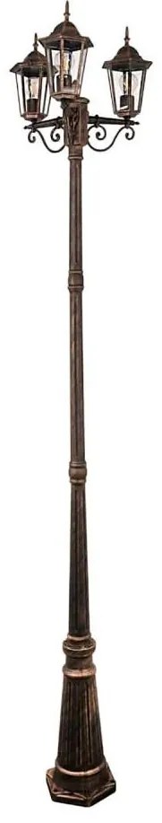 Kültéri lámpa 3xE27/20W/230V IP43 2,58 m patina kivitelben