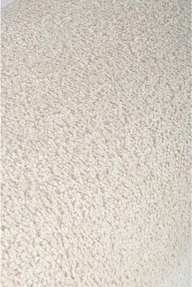 Krémszínű buklé párnázott pad Dayla – Bizzotto