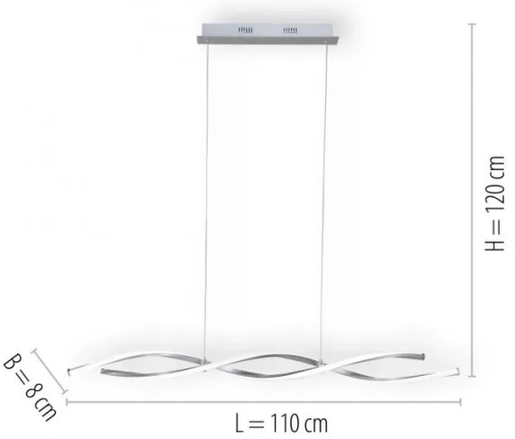 Paul Neuhaus 9142-55 - LED Dimmelhető csillár zsinóron POLINA 2xLED/10,2W/230V