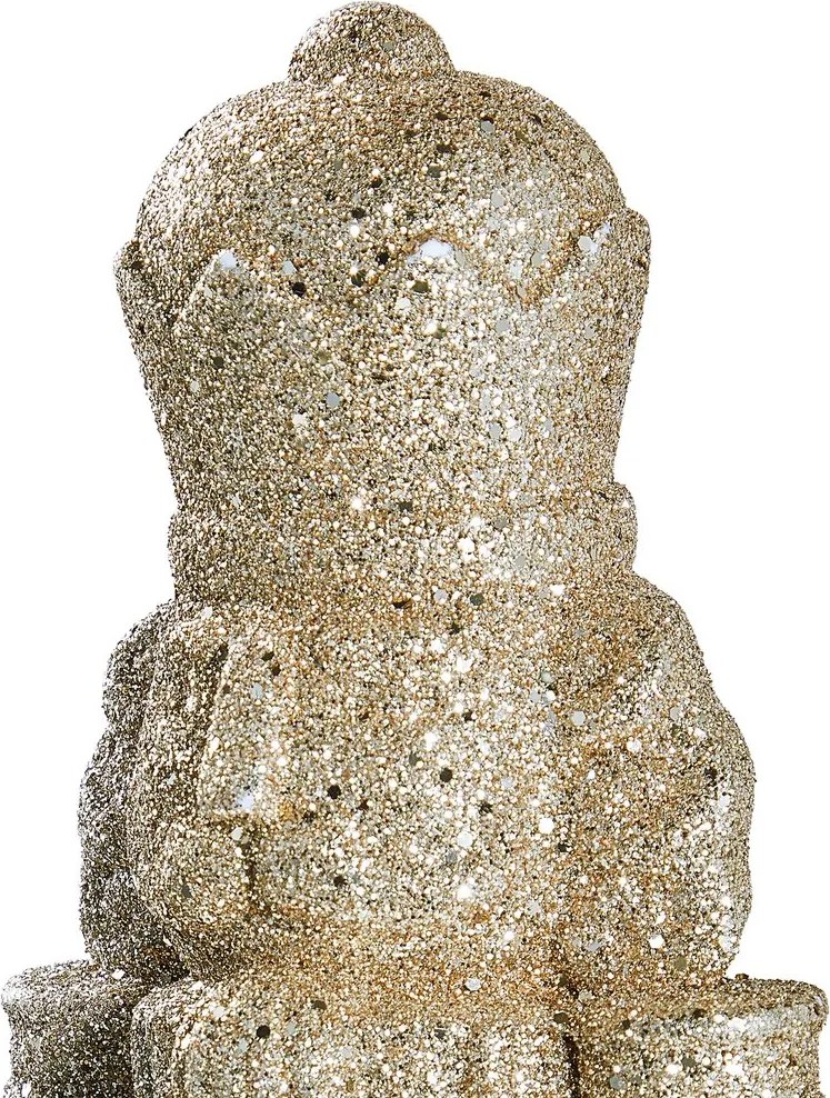X-MAS diótörő 30 cm , arany csillámos