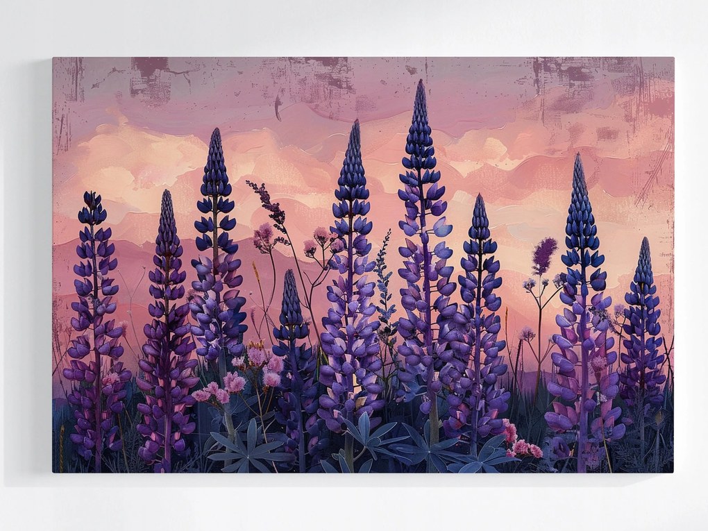 Poszter Természet Rét Virágok Csillagfürt Virágok 120x80