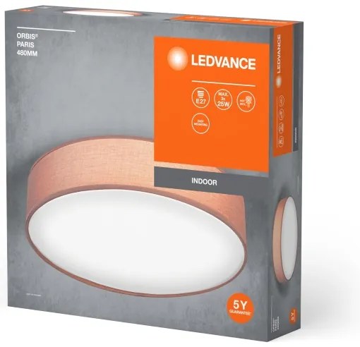 Ledvance - Mennyezeti lámpa ORBIS PÁRIZS 3xE27/25W/230V barna