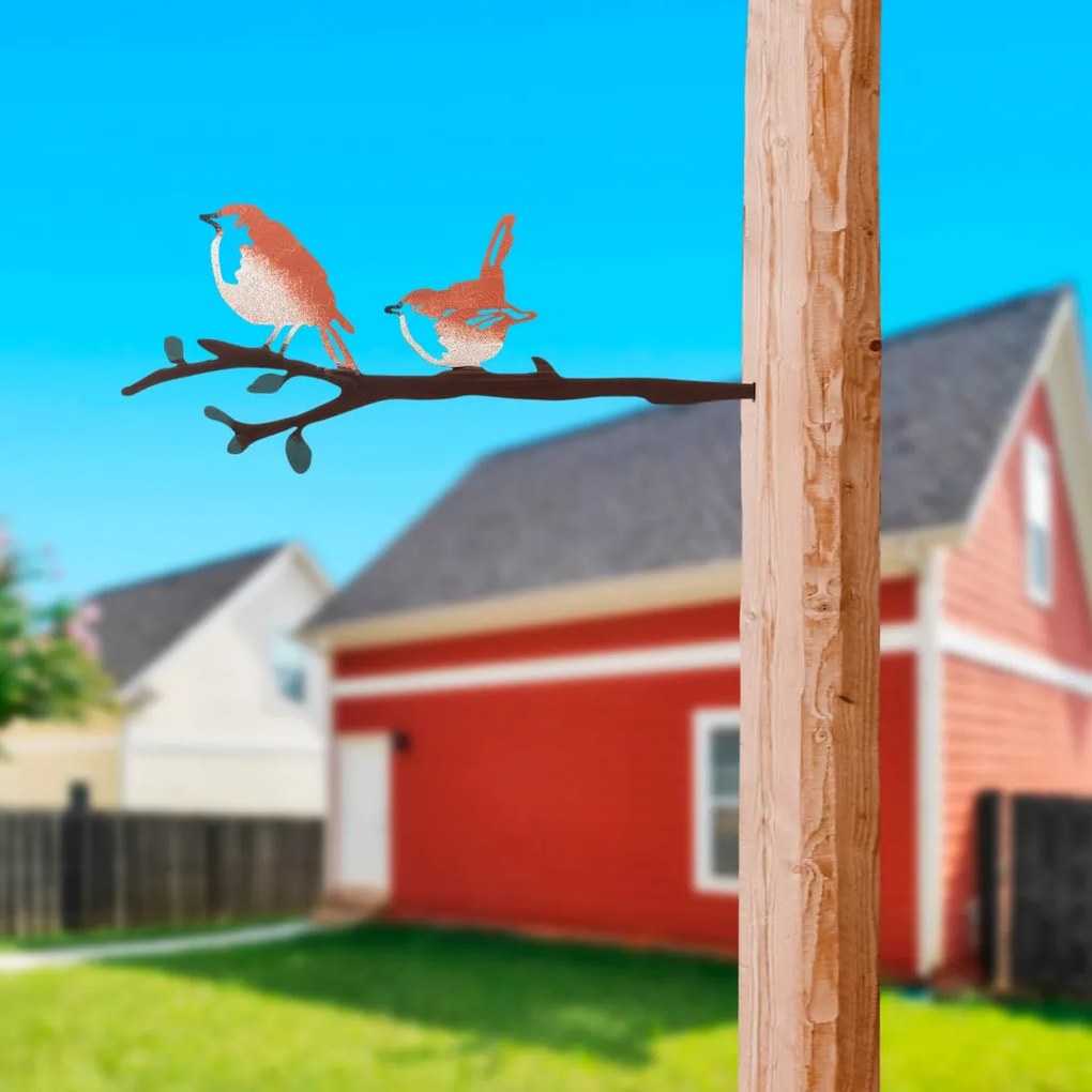 Bird fém kerti dísztárgy, 22×55 cm