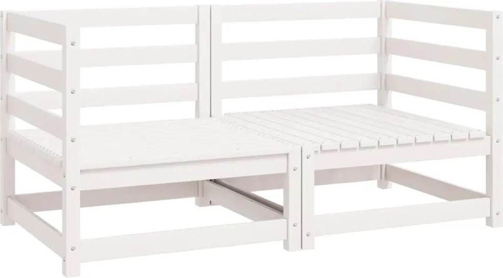 vidaXL 2 db tömör fenyőfa kerti sarokkanapé