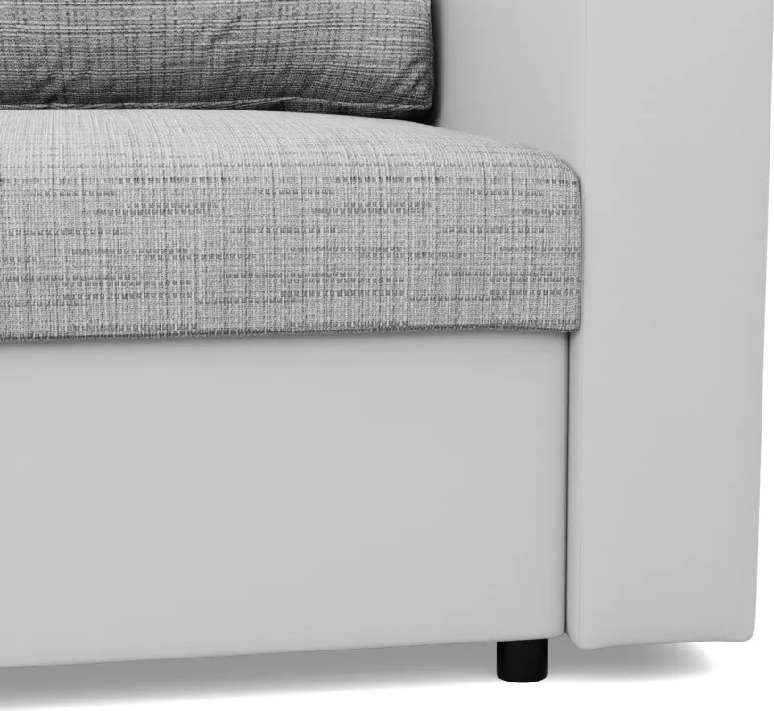 Panama fotel, fonott + műbőr, szürke - fehér