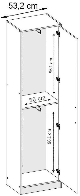 ROJ 20 Plus Előszobafal 156,9cm, Arany Tölgy