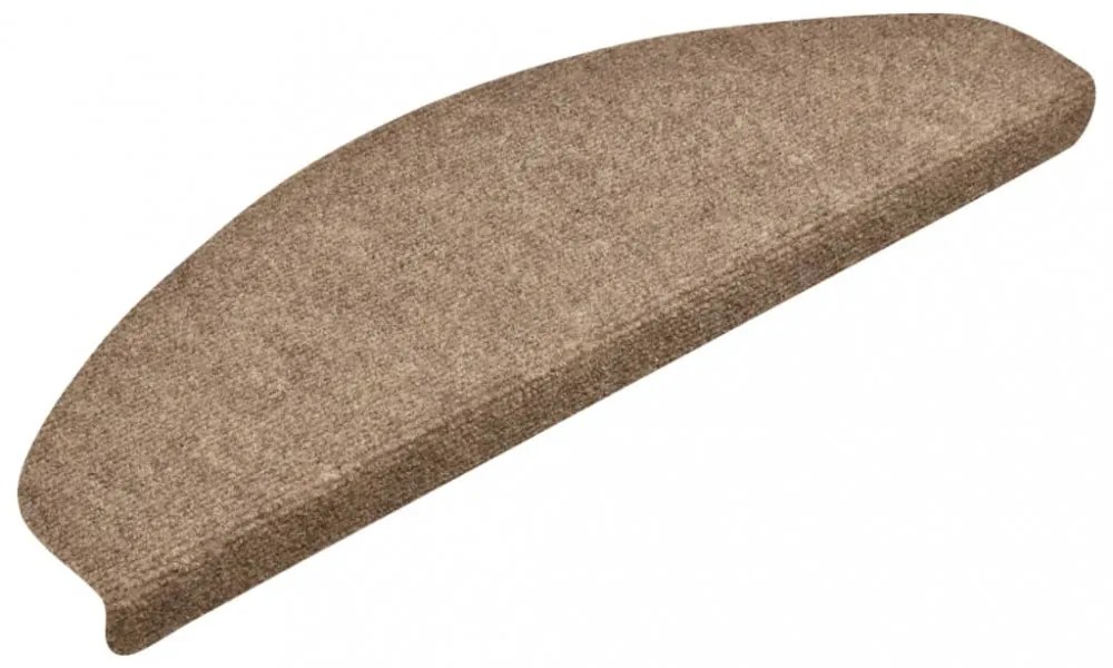5 db krémszínű tűlyukasztott öntapadó lépcsőszőnyeg 65x21x4 cm