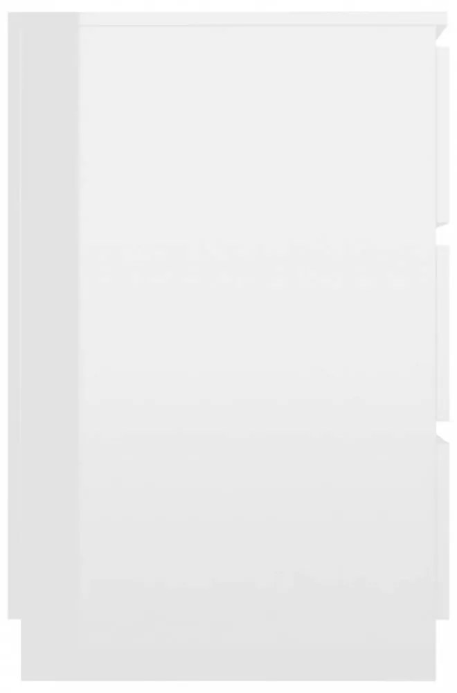 Magasfényű fehér forgácslap íróasztal 140 x 50 x 77 cm