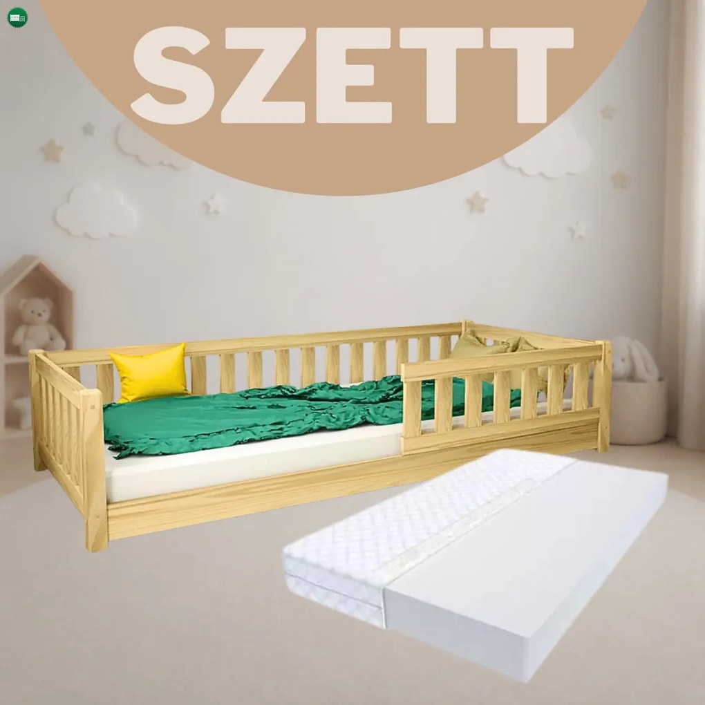 Lulu gyerekágy 80x180 natúr + habmatrac