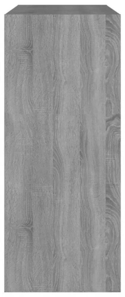 szürke sonoma színű térelválasztó könyvszekrény 80x30x72 cm
