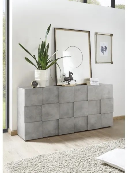 SERIAN betonszürke komód